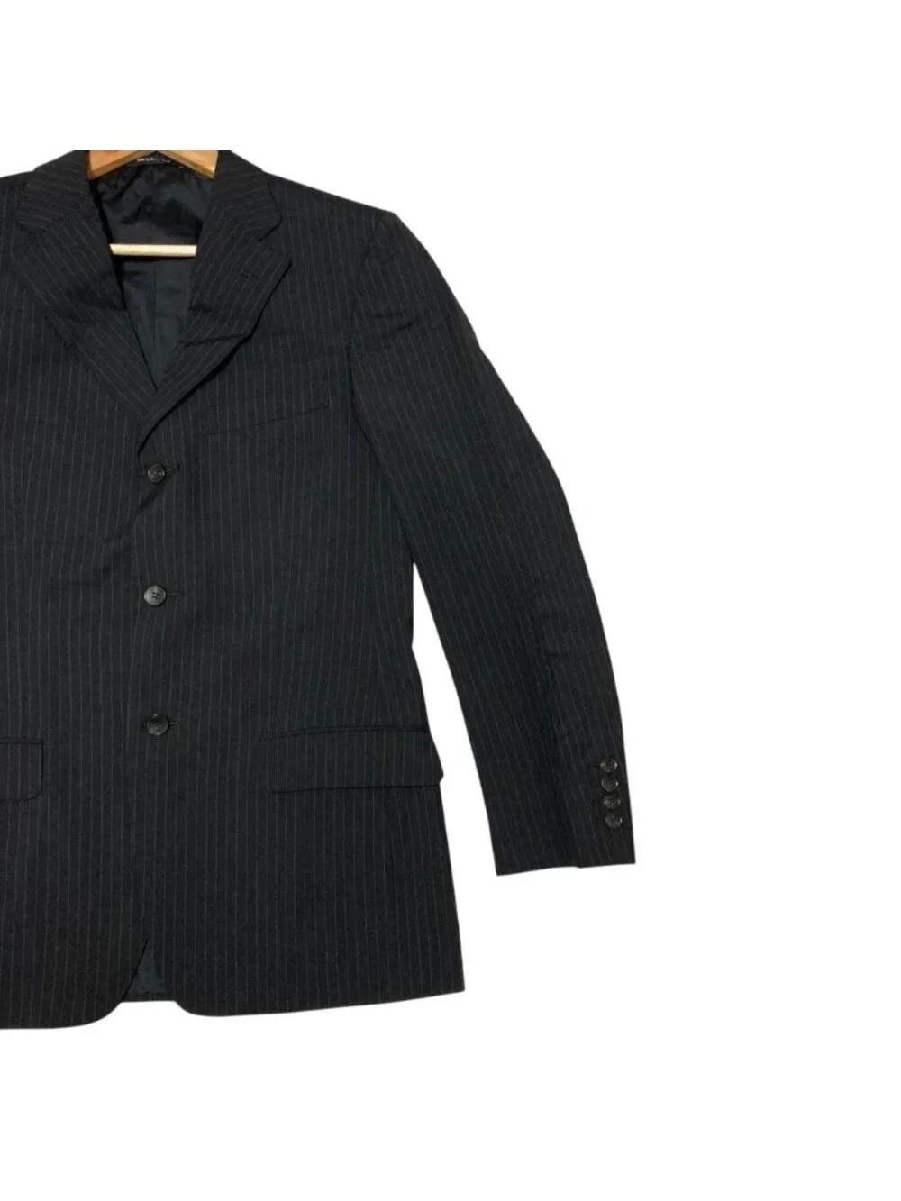 Gucci Striped Single Suit Set Fully Lined Black 48